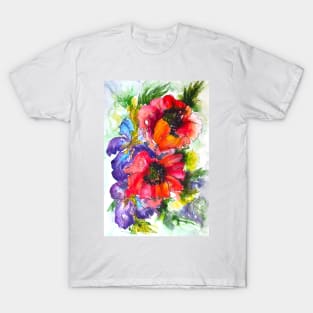 Spring Bouquet Watercolor Painting T-Shirt